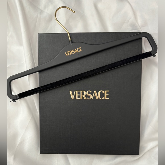 Versace Black Hanger with Gold Logo and New Box